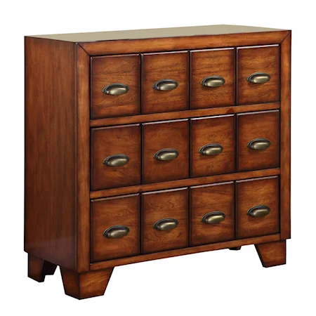 Light Brown 3-Drawer Console wtih Antique Pewter Pulls